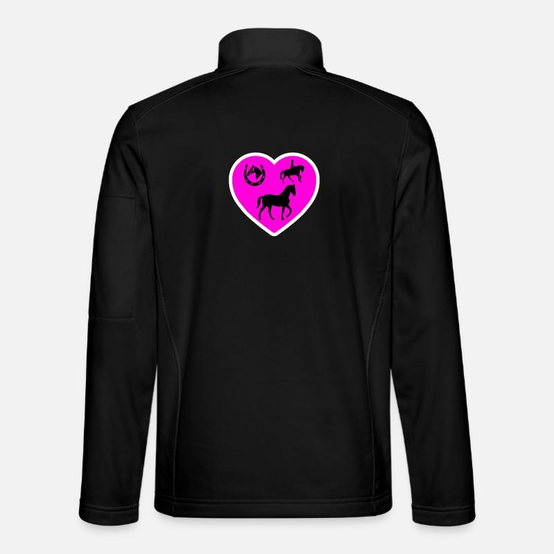 Chevaux - Veste en tissu softshell Unisexe - noir