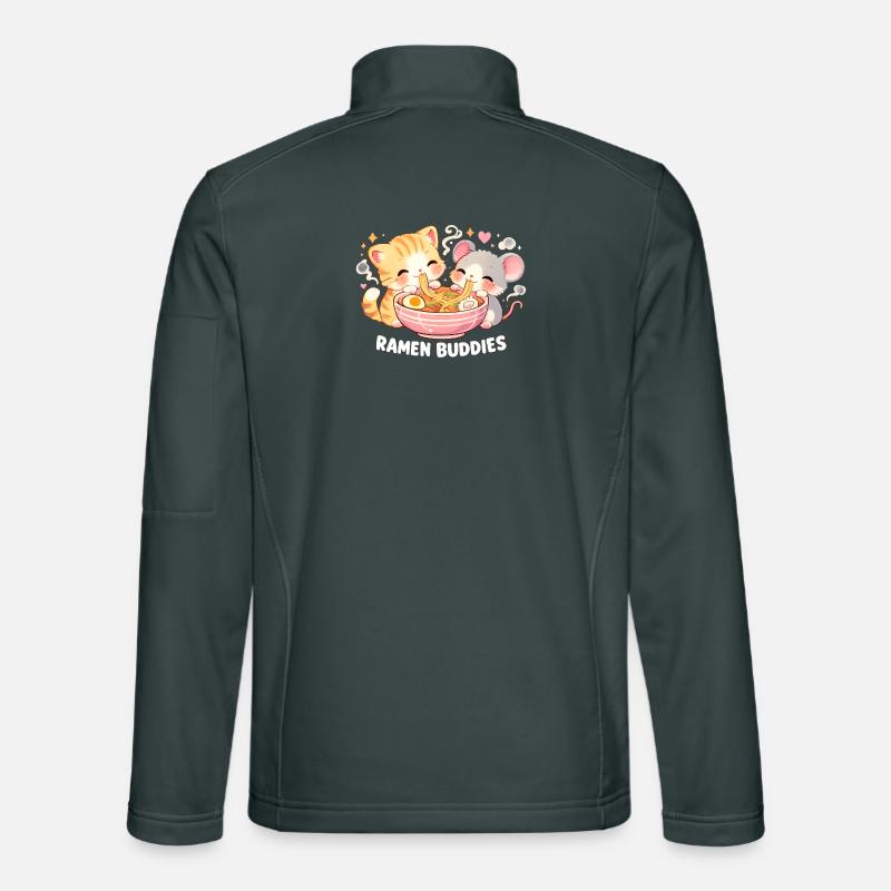 Ramen Chat Veste en tissu softshell Unisexe