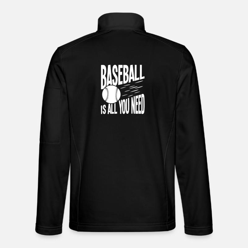 Baseball Ist Alles Was Du Brauchst - Unisex Softshelljacke - Schwarz
