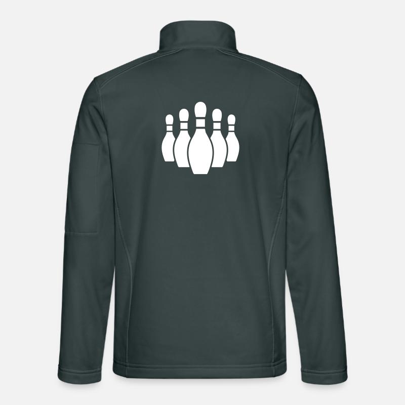 Silhouette des quilles de bowling Veste en tissu softshell Unisexe