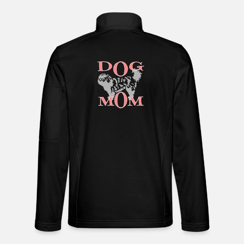 Dog with text - Unisex Softshell Jacket - black