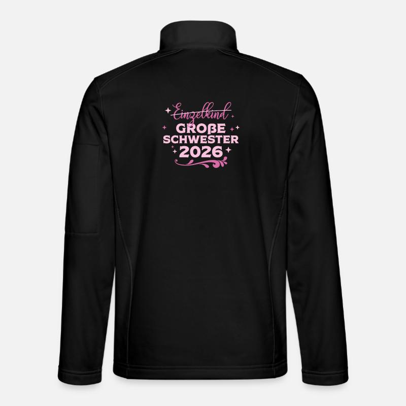 Grande Sœur Bébé Grosse 2026 - Veste en tissu softshell Unisexe - noir