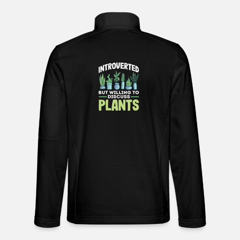 Introvertiert Diskutiere Pflanzen - Unisex Softshelljacke - Schwarz