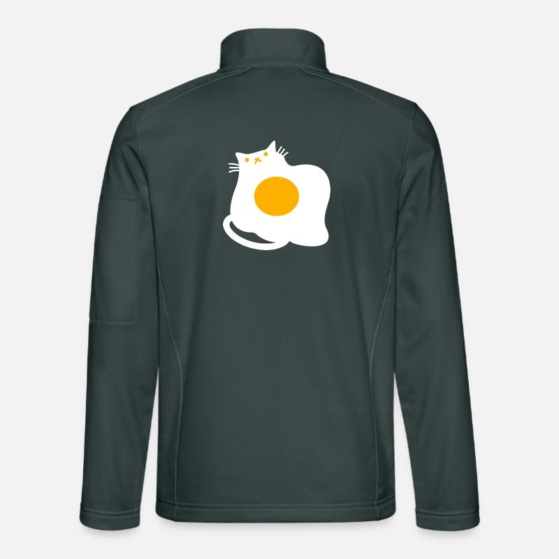 Funny Cat as Fried Egg Cooking Chef Unisex Softshell Jacket