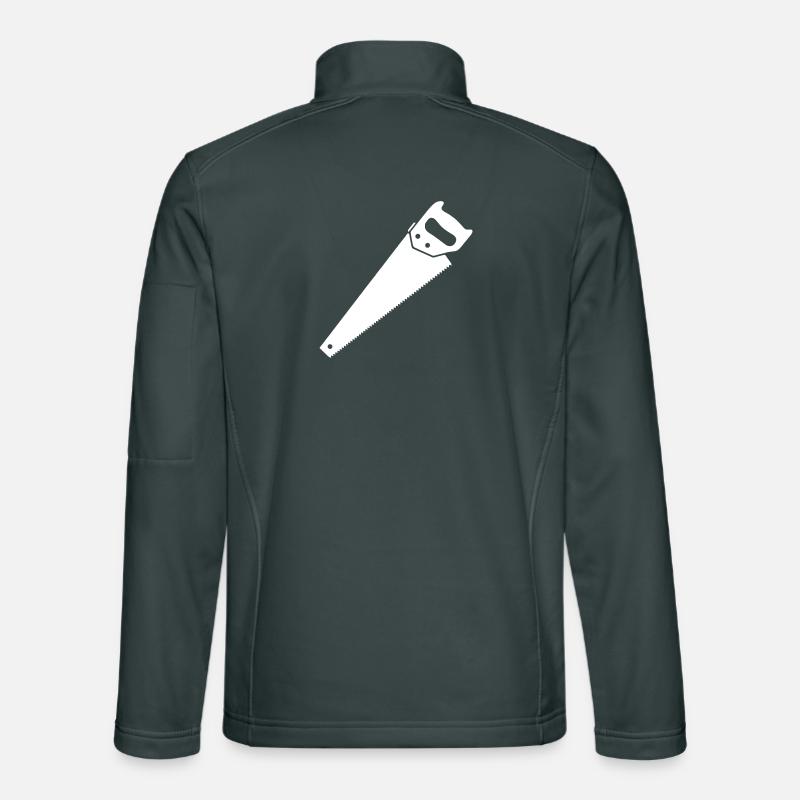 Scie à la main Queue de renard Bois propre Veste en tissu softshell Unisexe