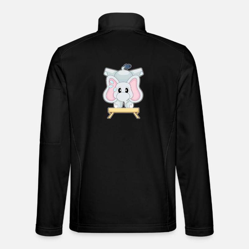 Elephant Workout Gymnastics Fitness - Unisex Softshell Jacket - black