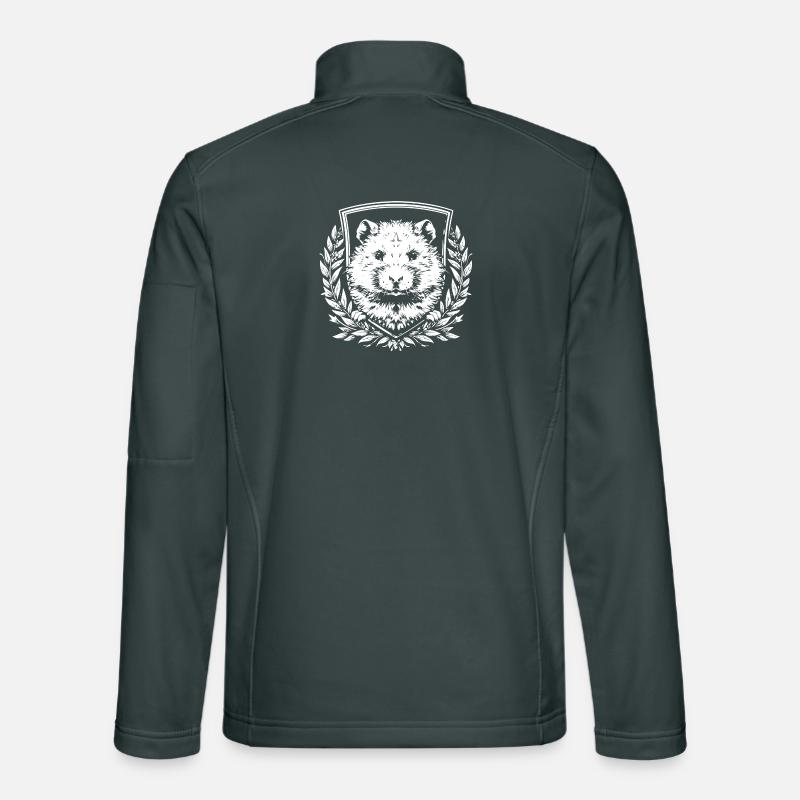 Blason de hamster avec couronne de laurier Veste en tissu softshell Unisexe