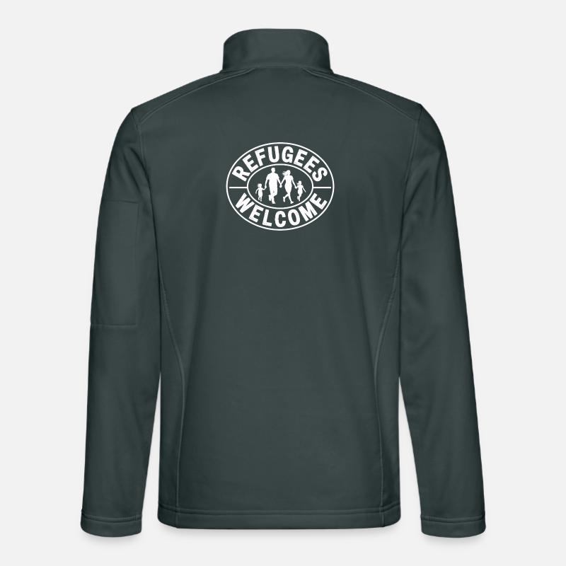 Refugees Welcome - Antifascist Merch Unisex Softshell Jacket