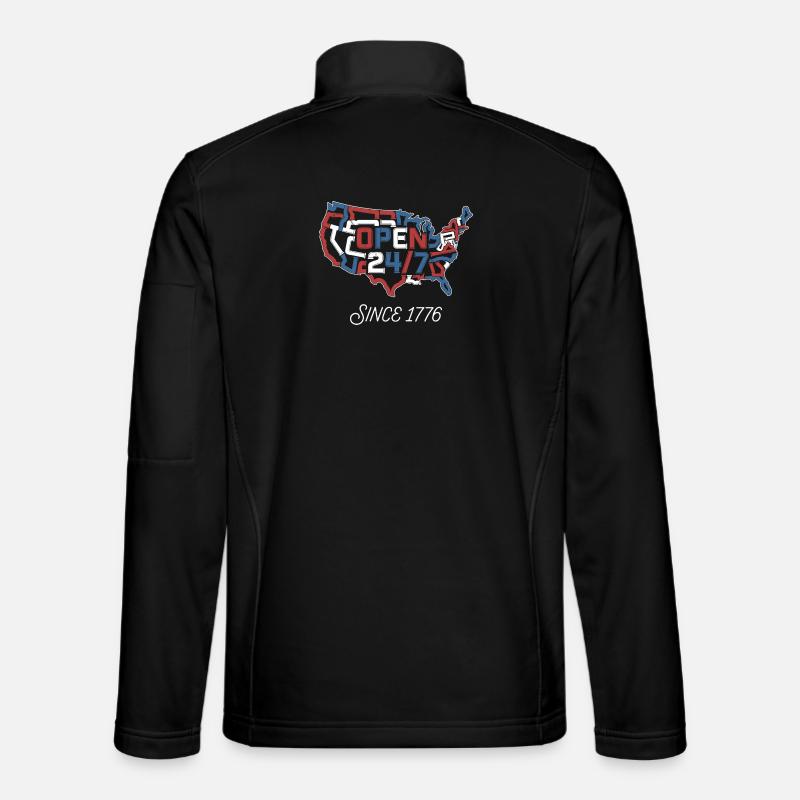 Open 24/7 Since 1776 - Unisex Softshelljacke - Schwarz