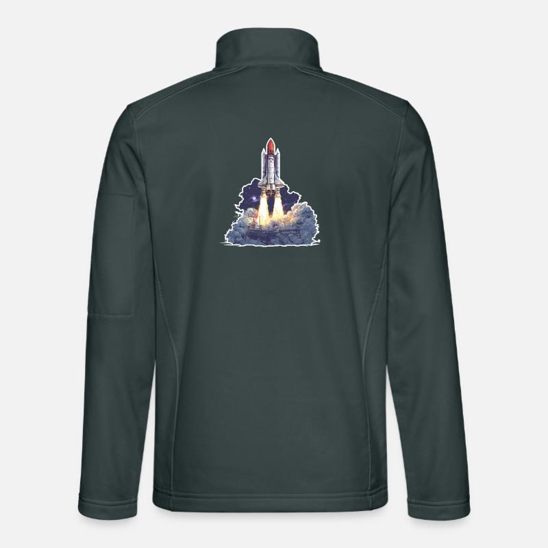 Astronomy Space Rocket Launch Exploration Unisex Softshell Jacket