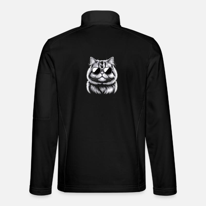 Persian cat - Unisex Softshell Jacket - black