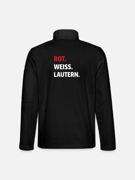 Rouge. Blanc. Lautern. – Maillot de supporter de Kaiserslautern - Veste en tissu softshell Unisexe - noir - Dos
