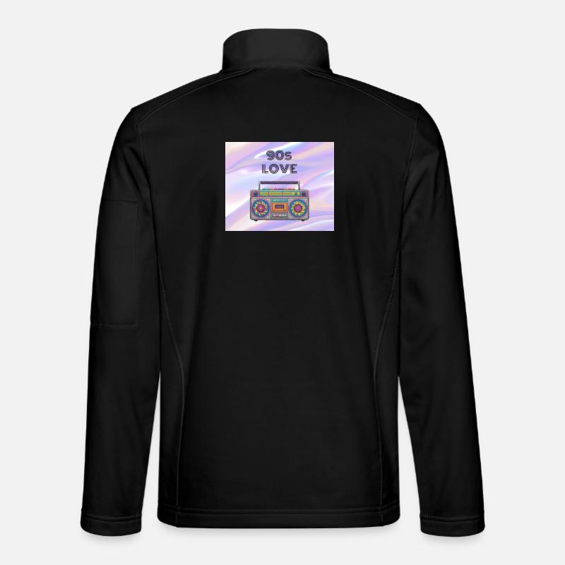 90s Liebe Boombox - Unisex Softshelljacke - Schwarz