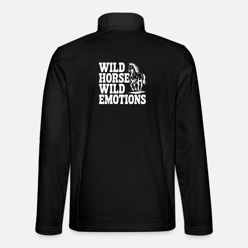 Wildpferd, wilde Gefühle - Unisex Softshelljacke - Schwarz