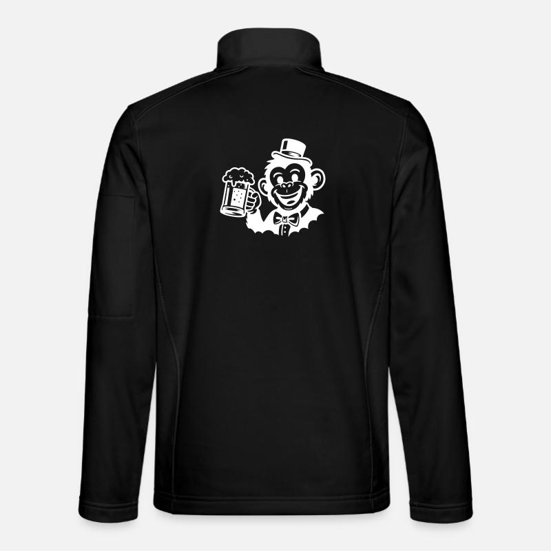 Affe Bräutigam Junggeselle - Unisex Softshelljacke - Schwarz