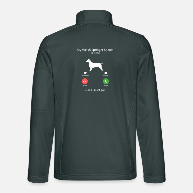 Welsh Springer Spaniel Is Calling Funny Dog Unisex Softshell Jacket