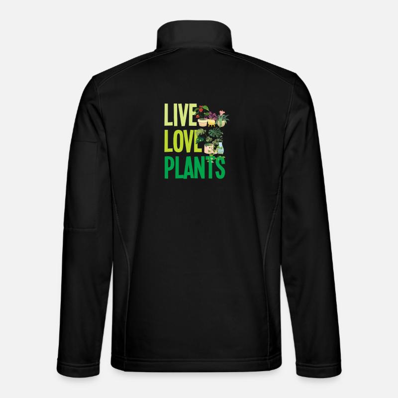Live Love Plants Plant Lovers - Unisex Softshell Jacket - black