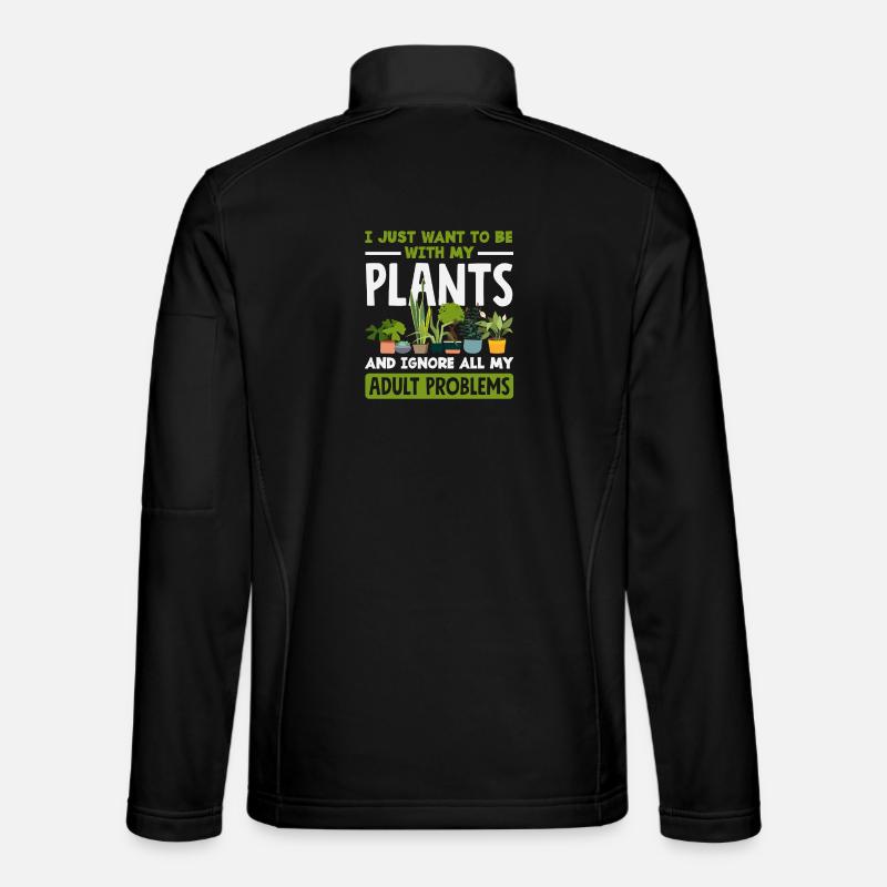 Plant Lovers Adults Problems Gardeners - Unisex Softshell Jacket - black