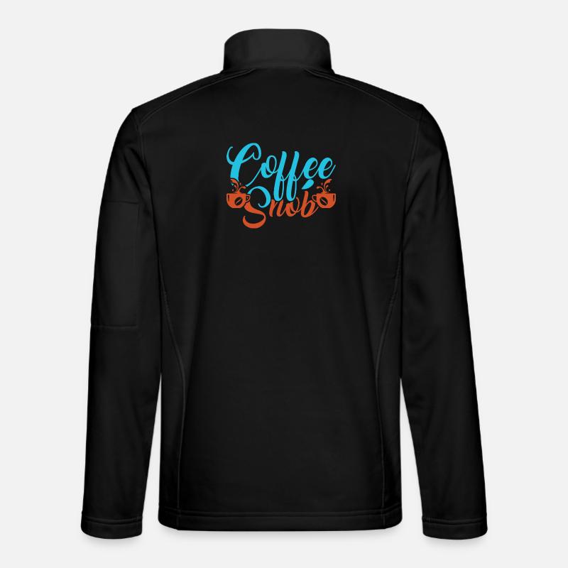 Snob Coffee: Typografie mit Tassen Unisex Softshelljacke