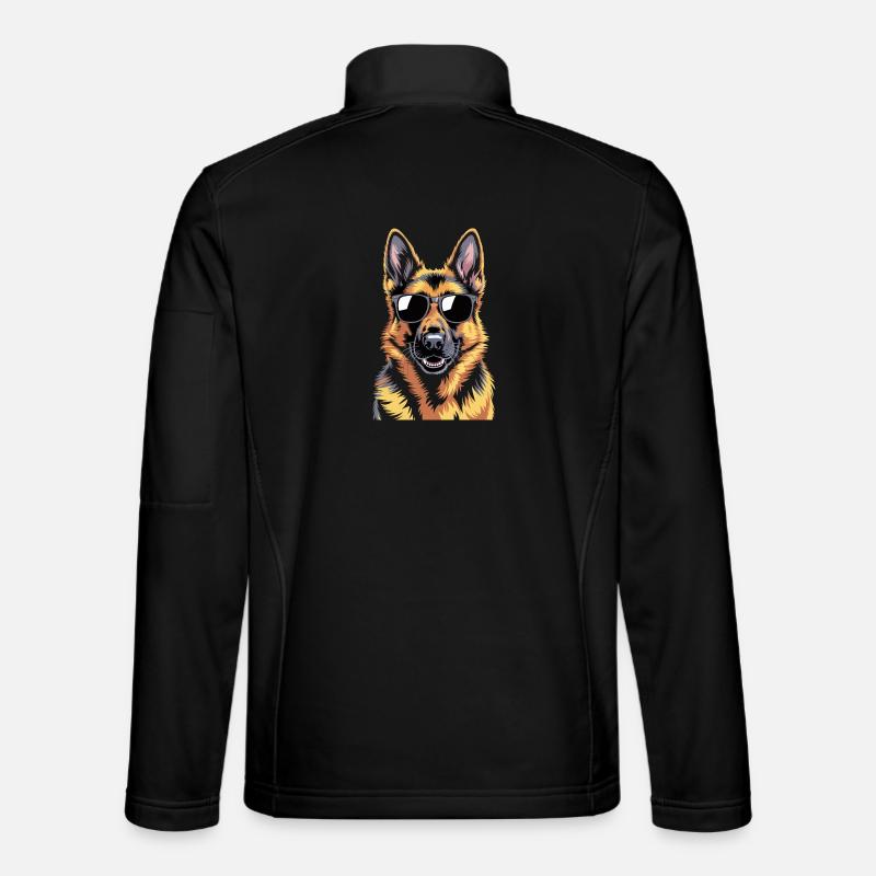 German Shepherd - Unisex Softshell Jacket - black