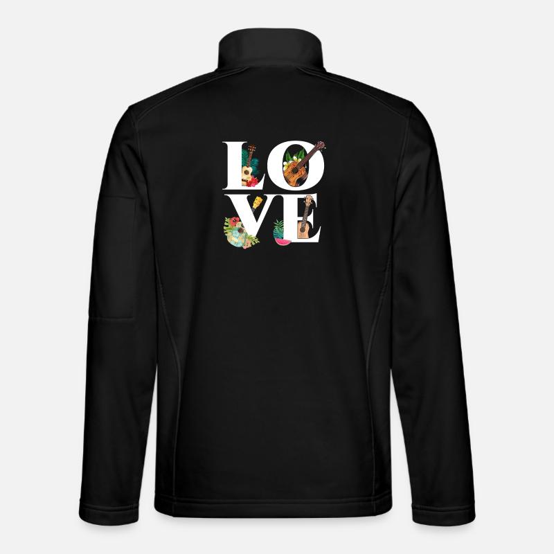 Hawaiian Ukulele Uke Love - Unisex Softshelljacke - Schwarz