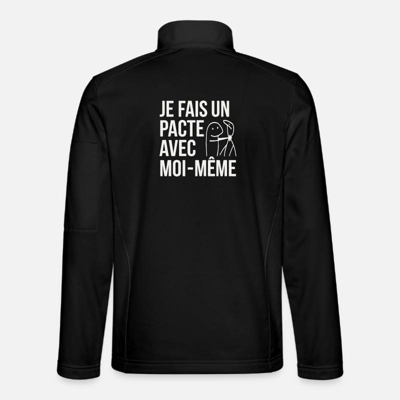 Self Pact Cartoon Moi Meme - Unisex Softshell Jacket - black
