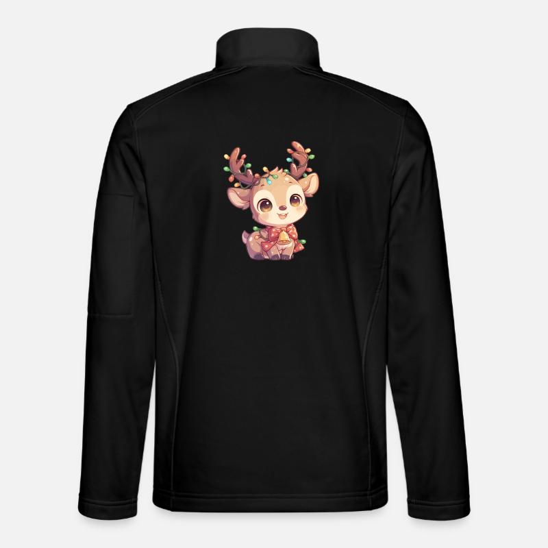 Rentiere Rentier - Unisex Softshelljacke - Schwarz