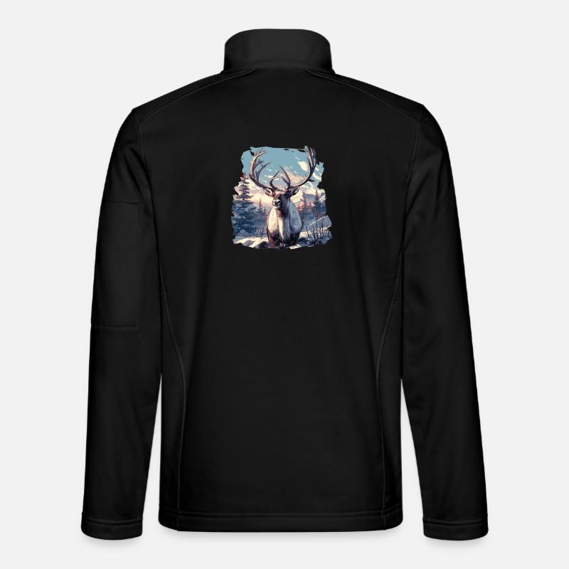 Rentiere Rentier - Unisex Softshelljacke - Schwarz