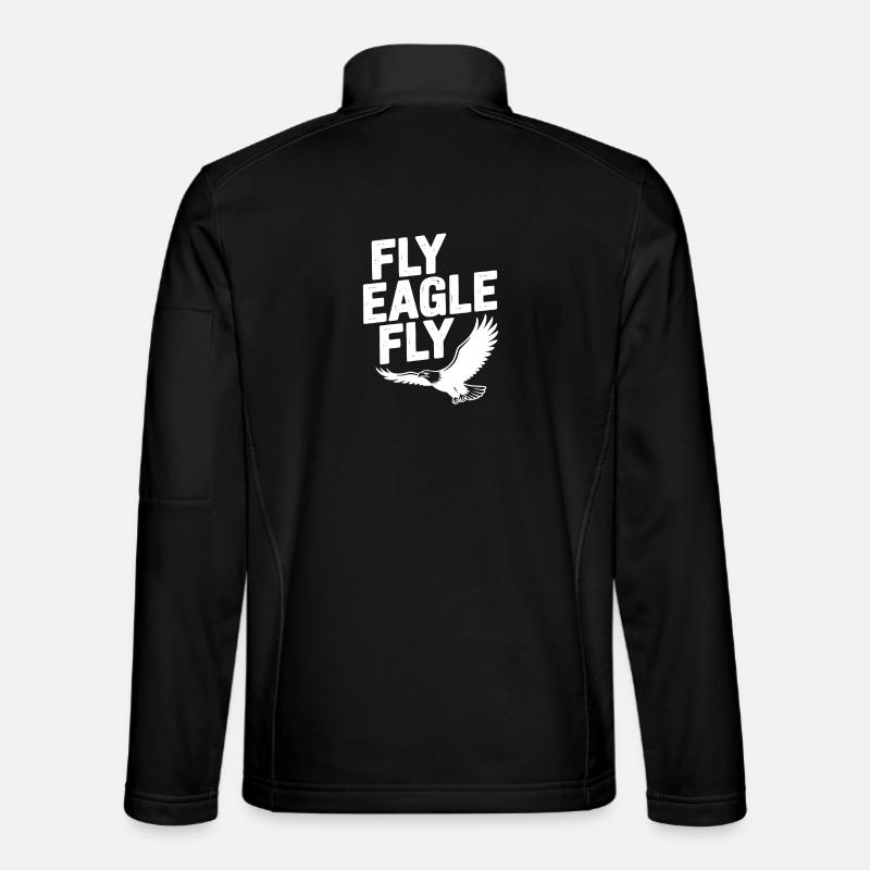 Fliege Adler Fliege - Unisex Softshelljacke - Schwarz