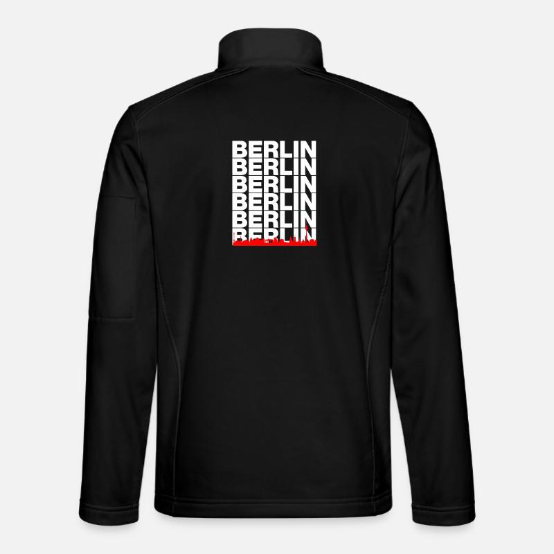 BERLIN SKYLINE, CAPITAL VIBES! WALL - Unisex Softshell Jacket - black