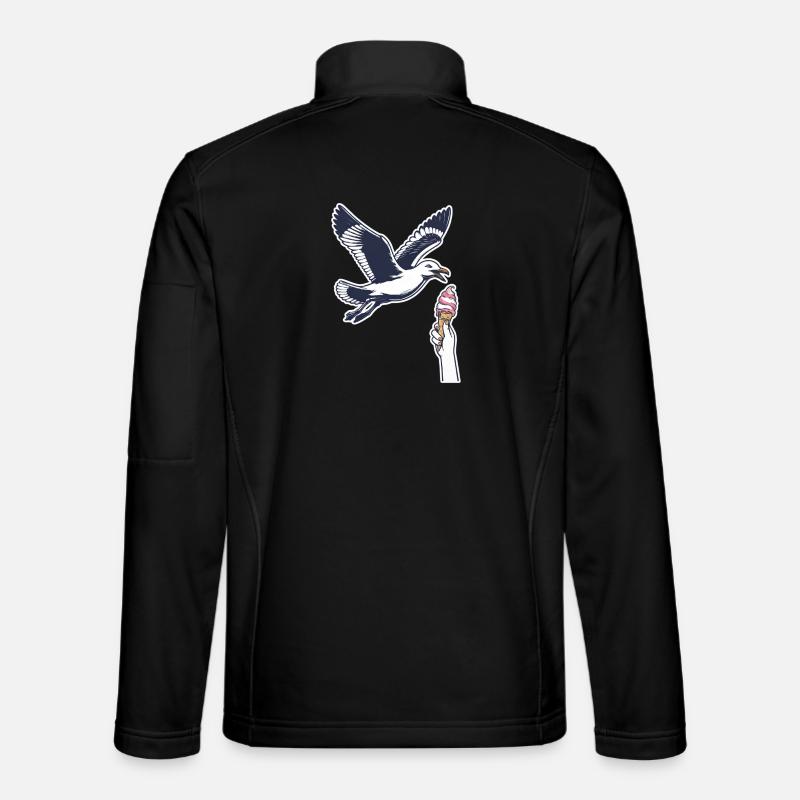 Lustige Möwe Stiehlt Eiscreme - Unisex Softshell Jacket - black