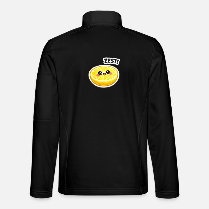 Citrus Zest Sticker - Unisex Softshell Jacket - black