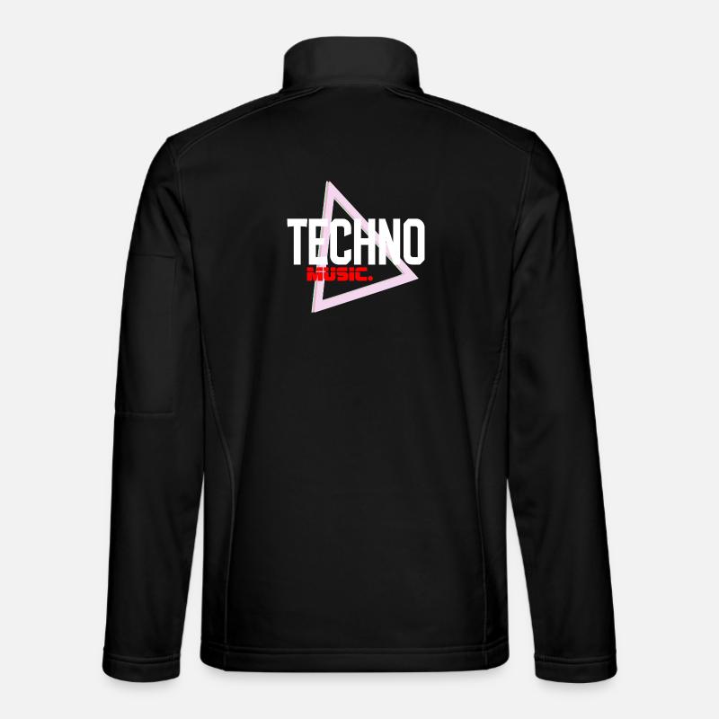 Techno Neon Triangle Pulse - Unisex Softshell Jacket - black