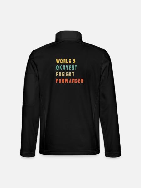 Le transitaire le plus correct du monde - Drôle de logistique - Veste en tissu softshell Unisexe - noir - Dos