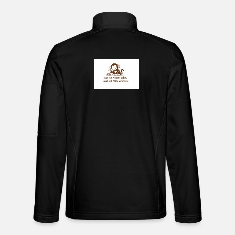Arbeiteraffe_mit_Erdnuessen - Unisex Softshelljacke - Schwarz