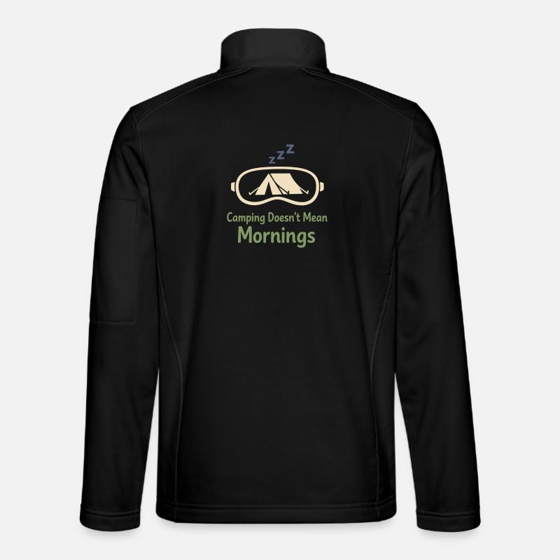 Camping Sleep In None - Unisex Softshell Jacket - black