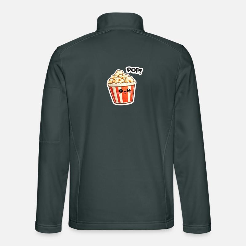 Kawaii Popcorn Smile Design Unisex Softshell Jacket