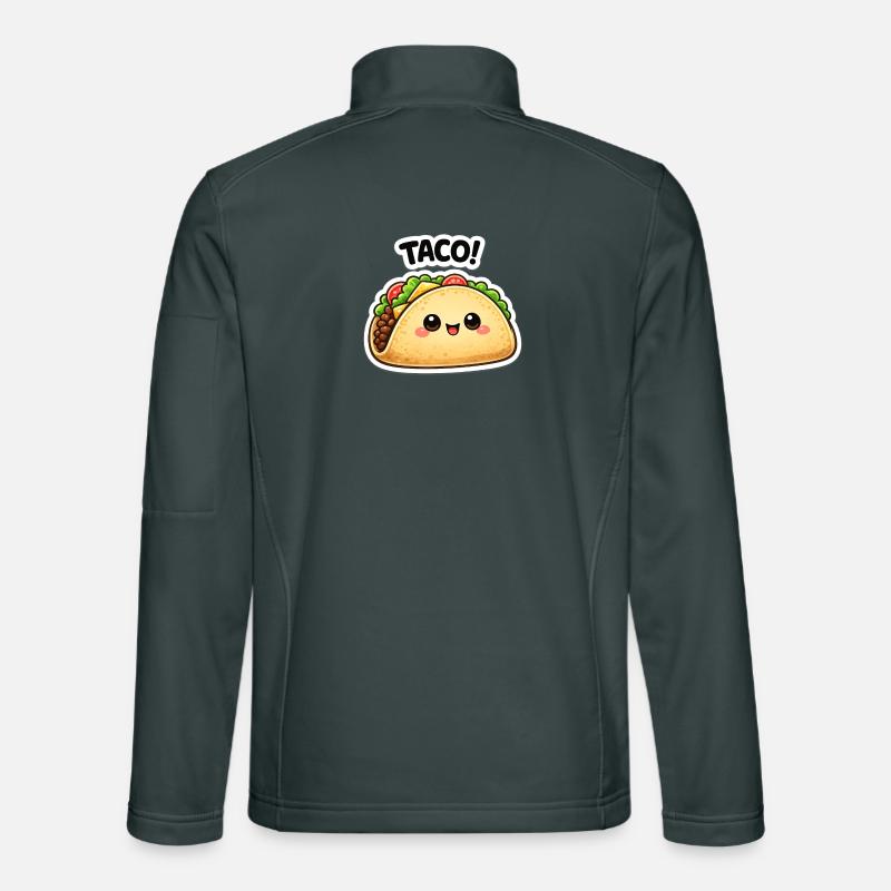 Kawaii-Taco mit süßem Gesicht Unisex Softshelljacke