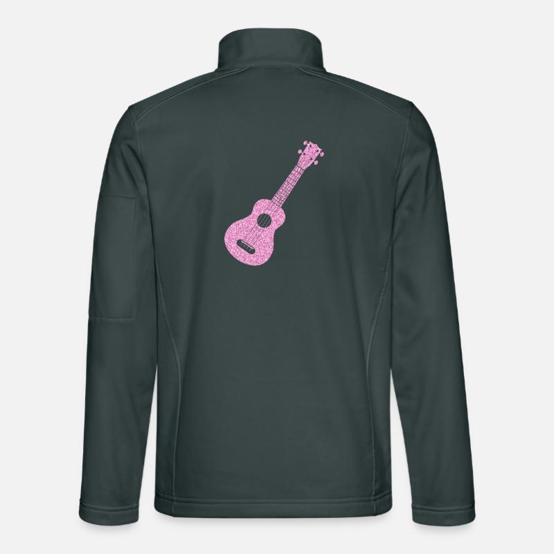 Hawaiian Ukulele Uke Diamonds Unisex Softshelljacke