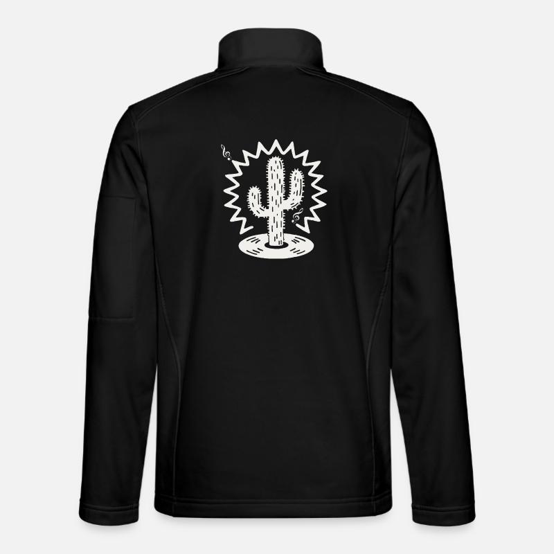 Cactus Serenade Silhouette - Unisex Softshelljacke - Schwarz