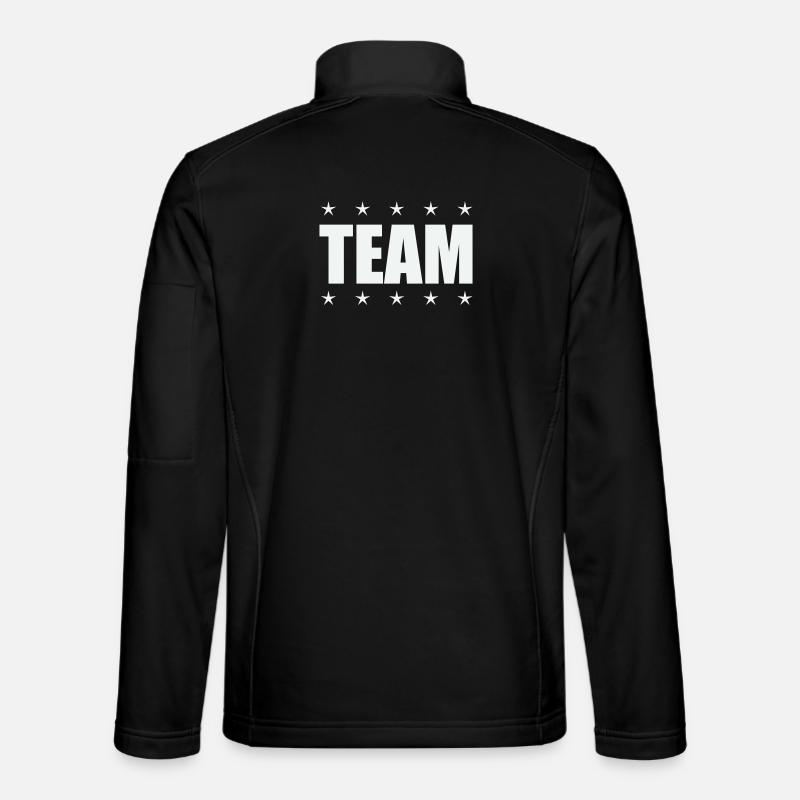 Équipe avec des stars - Veste en tissu softshell Unisexe - noir