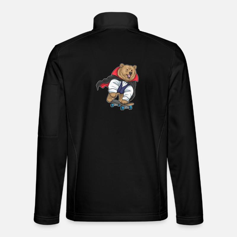 Bär Halloween Vampir - Unisex Softshelljacke - Schwarz