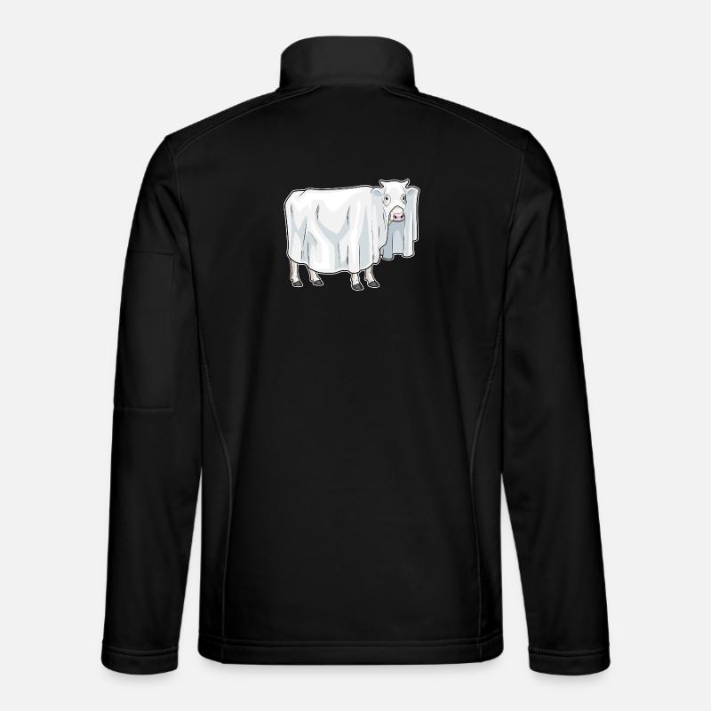 Kuh Halloween Geist - Unisex Softshelljacke - Schwarz