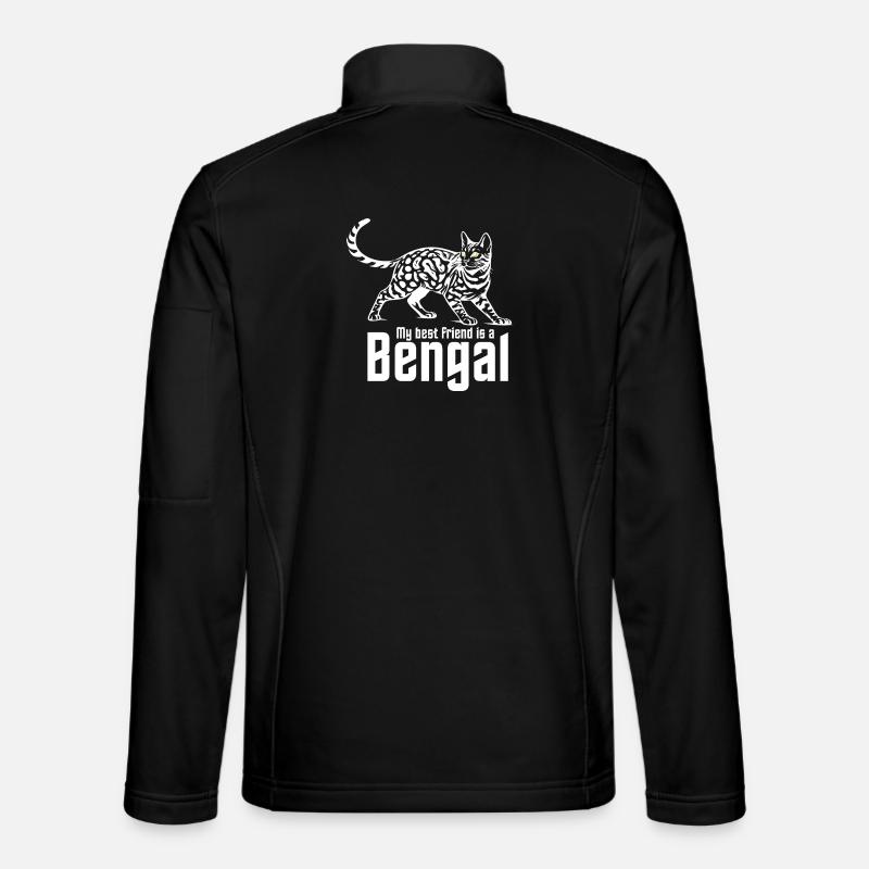 Bengal Lover "Best Friend" - Unisex Softshell Jacket - black