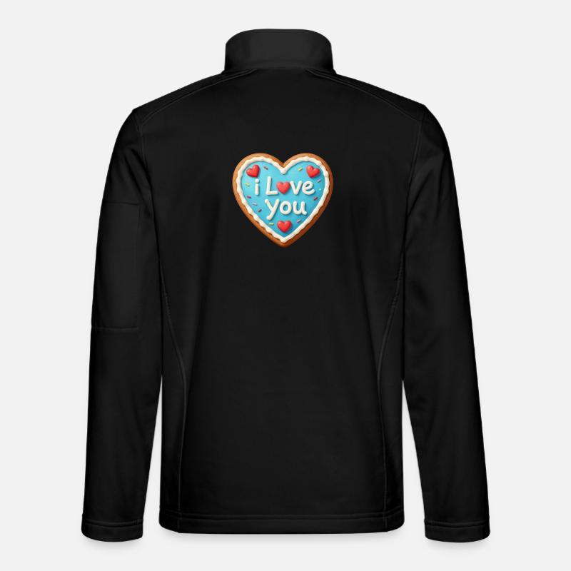 Valentine's Day Heart Gift Valentine's Day - Unisex Softshell Jacket - black