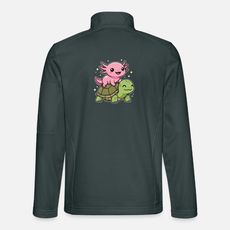 Axolotl and turtle Unisex Softshell Jacket