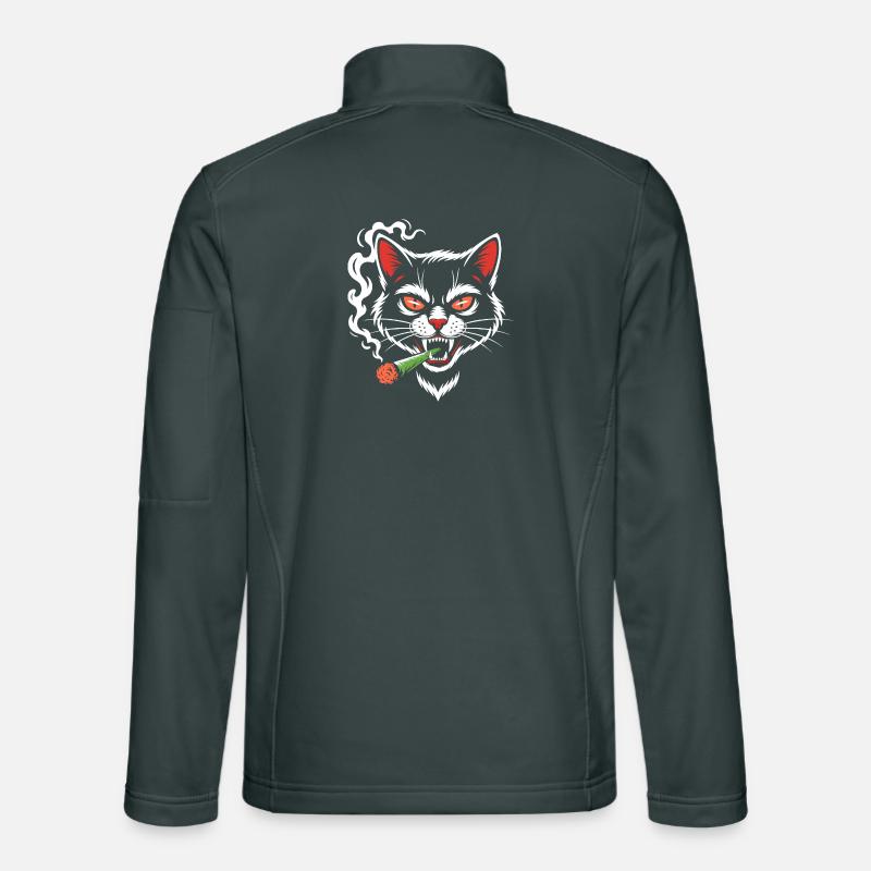 Wütige Katze mit Joint Unisex Softshelljacke