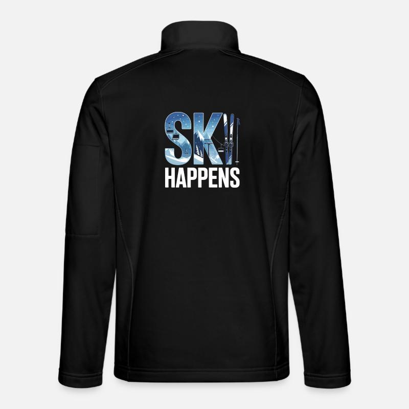 Ski passiert - Unisex Softshelljacke - Schwarz