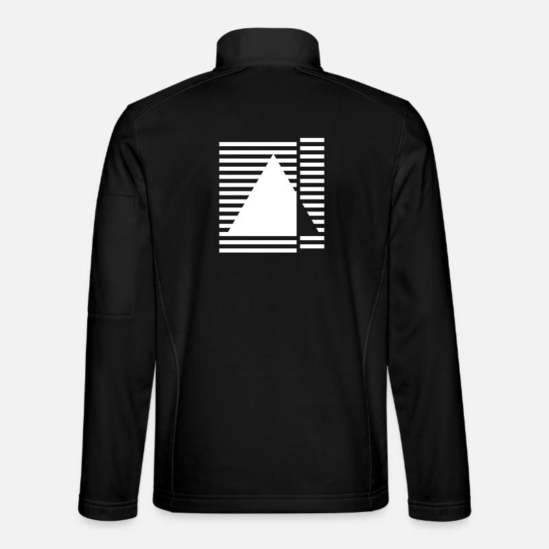 Geometric triangle Bauhaus inspired design - Unisex Softshell Jacket - black