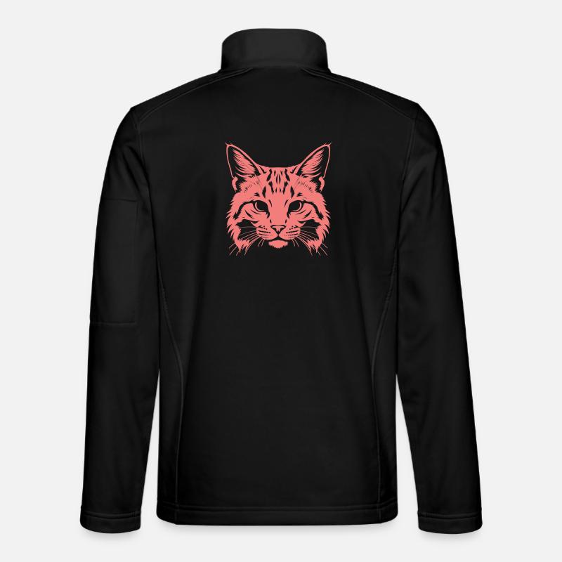 Silhouette de tête de chat Veste en tissu softshell Unisexe